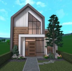 Modern Scandinavian House, Scandinavian House, House Decorating Ideas Apartments, Small House Layout, Simple Bedroom Design, Tiny House Layout, Diy House Plans, House Bloxburg