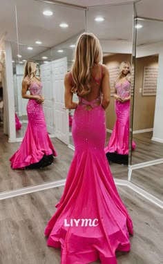 Satin Long Prom Dress, Beaded Corset, Formal Prom Dresses Long, Dress Tight, Prom Dress Styles, Prom Dress Inspiration, Beaded Prom Dress, Cute Prom Dresses, Pink Gowns