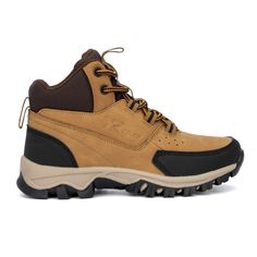 Keep your little guy on top of the shoe game with the Phoenix boot. It features a hiking-like style with a rubber lugged sole and lace-up closure. Rugged Lace-up Combat Boots For Outdoor, Casual Lace-up Work Boots For Hiking, Rugged High-top Lace-up Boots For Outdoor Activities, Casual Low-top Combat Boots For Outdoor, High-top Adventure Boots With Laces, Durable Lace-up Casual Combat Boots, Durable Casual Lace-up Combat Boots, Casual Durable Lace-up Combat Boots, Lace-up Combat Boots For Hiking