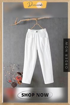 Effortless Light Pants Light Pants, Women Collection, Natural Beauty, Womens Bottoms, Essence, Shop Now, Pants For Women, Pants, White