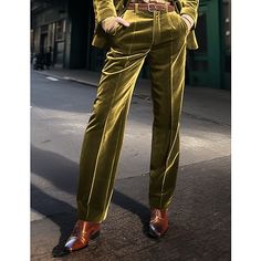 Season:Spring   Fall; Fabric:Polyester; Gender:Men's; Style:Chic  Modern,Casual,Fashion; Occasion:Holiday,Daily,Business; Fit Type:Regular Fit; Function:Comfort; Waistline:Mid Waist; Pattern:Plain; Design:Front Pocket,Straight Leg; Pants Type:Dress Pants,Trousers,Bell Bottom,Suit Pants,Velvet Pants; Fly Type:Button; Front page:FF; Listing Date:11/29/2023; Hips:; Length:; Waist: Pants Inspiration, Cheap Suits For Men, Bell Bottom Trousers, Tuxedo Shirt Men, Men's Dress Pants, Womens Basic Tops, Mens Outdoor Jackets, Cotton Linen Pants, Outwear Women