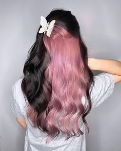 Beautiful 💓 credit: chris0712 #pinkhair #pink #instagram #balayage #behindthechair #hair #platinumhair #platinum #haircolor Dark Minimalist Aesthetic, Hair Dyed Underneath, Hidden Hair Color, Dark Minimalist, Korean Hair Color, Dip Dye Hair, Hair Color Underneath, Peekaboo Hair, Hair Curling Tips