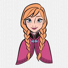 an image of a frozen princess with long hair