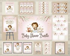 the baby shower bundle is displayed on a table with its contents and instructions for it to be