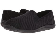 Foamtreads Ascot (Charcoal Corduroy) Men's Slippers. Please note: This style tends to run large  so it is recommended that you order a full size down from your normal size. Treat yourself or someone you love to total comfort with the 'Ascot' slipper from Foamtreads. Corduroy upper with dual instep goring for a secure fit with easy on/off. Fully padded insole with memory foam cushioning that conforms to the natural shape of eac #Foamtreads #Shoes #ClosedFootwear #Slipper #Gray Running Stride, Slippers With Arch Support, Expensive Shoes, Open Toe Slippers, Red Flats, Gym Shoes