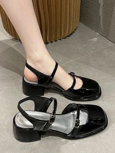 LBSFY - Office Lady Sandals Woman Spring 2024 Casual Elegant Pure Color Shoes Non-slip Korean Style Medium Heel Female Shoes Design Chic LBSFY - Office Lady Sandals Woman Spring 2024 Casual Elegant Pure Color Shoes Non-slip Korean Style Medium Heel Female Shoes Design Chic Size 35=US 4＝Feet length 22.5cm Size 36=US 5＝Feet length 23cm Size 37=US 6 ＝Feet length 23.5cm Size 38=US 7＝Feet length 24cm Size 39=US 8＝Feet length 24.5cm Size 40=US 9＝Feet length 25cm Straw Shoes, Navy Blue Pumps, Thick Heel Shoes, Summer High Heels, Sandals Woman, Heels Chunky, Female Shoes, Color Shoes, Womens Mary Janes