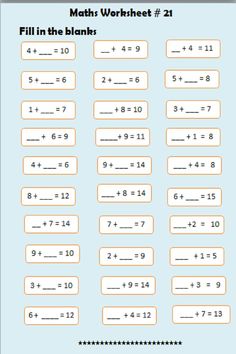 the worksheet for addition and subtractional math workbook, which includes two