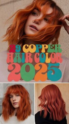 Vibrant Copper Red Hair, Copper And Ginger Hair, Alt Copper Hair, Beige Blonde Hair Color, Color 2025, Stylish Hair Colors, Natural Ginger, Beige Blonde Hair, Auburn Balayage