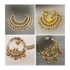 four different types of gold jewelry