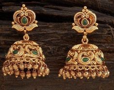 Present Beautiful Gold Earrings with Unique Design Traditional Indian Jhumkas Gold Jhumka Earrings Gold Earrings For Wedding, Beautiful Gold Earrings, Earrings For Wedding, Gold Jhumka, Gold Jhumka Earrings, Jhumki Earrings, Amazing Fashion, Jewelry Indian