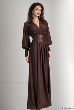 Soraida's Signature Long Sleeve Maxi Dress with Belt Accent Maxi Dress With Belt, Dress With Belt, Sleeve Maxi Dress, S Signature, Long Sleeve Maxi, Maxi Dress With Sleeves, Long Sleeve Maxi Dress, Maxi Dress, Long Sleeve