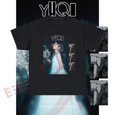 Elevate your style with our exclusive Yuqi inspired t-shirt, designed to celebrate the talent and charisma of this sensational star from the K-Pop group (G)I-DLE. This trendy tee showcases Yuqi's mesmerizing vocals, stunning visuals, and magnetic stage presence, making it a must-have for true fans. Crafted with premium materials, it offers unmatched comfort and long-lasting durability. Whether you're attending a concert, hanging out with fellow fans, or simply expressing your love for K-Pop, thi Kpop Graphic T-shirt For Concert, Kpop Vintage, Stage Presence, Trendy Tee, Make It Happen, G I Dle, Pop Group, Unisex Shirt, Trend Setter