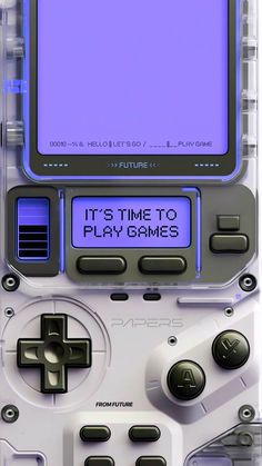 an old video game console is shown with the words it's time to play games