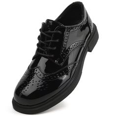 PRICES MAY VARY. Timeless and classic design - XUVUVJU Women's Oxfords embrace elegance with their traditional style. Perfect for business or formal occasions - These shoes add a polished, chic look to any outfit. Secure and personalized fit - The lace-up design ensures your feet stay comfortable and snug. Unique fashion detail - The Wingtip Brogue detailing adds a trendy yet classic touch to your style. Essential wardrobe addition - This footwear not only complements business and formal outfits Womens Dress Shoes, Oxford Style, Essential Wardrobe, Black Dress Shoes, Formal Outfits, Business Formal, Dress Shoes Womens, Womens Dress, Formal Shoes