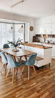 Kitchen And Dining Together, Small Kitchen With Dining Room, Small Kitchen And Dining Design, Open Plan Kitchen Living Room Small Flat Ideas, Bar And Dining Table Combo, Small Kitchen Island And Dining Table, Ikea Kitchen Dining Room, Combined Island And Dining Table, Kitchen Table For Small Area