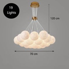 INSPIRA LIFESTYLES - Lighting Pendant Chandelier Ball Lighting Pendant, Light White, Pendant Chandelier, Glass Globe, Modern Chandelier, Three Color, All White, Power Source, Warm Light