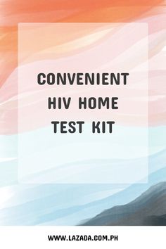 Convenient HIV home test kit advertisement with colorful background. Take Charge