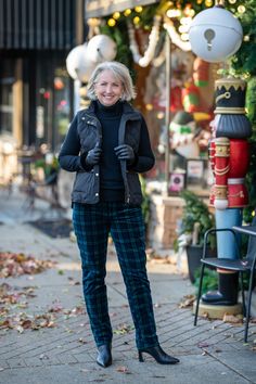 Black Watch tartan plaid velveteen pants Christmas Outfit, Relationship Quotes, Work Outfit