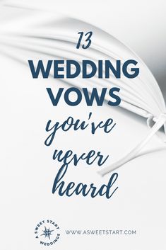 the words 13 wedding vows you've never heard