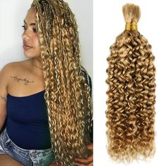 PRICES MAY VARY. 🧡💛Hair Material: water wave Bulk Human Hair for Micro Braiding No Weft is made with 100% Raw and Unprocessed 12A Brazilian Virgin Human Hair. Cut off from one Young Donor Directly. Full Cuticle Intact and Aligned in the same direction. It's clean and soft, natural and healthy, bouncy and glossy, full and thick. 🧡💛 Hair Quality: water Wave Bulk Human Hair for Micro Braids can be bleached, dyed, permed and styled; Longevity; Pre-Stretched Smooth ends; No Tangle & No Shedding; Human Hair Braiding Hair, Human Hair For Braiding, Head Braid, Bohemian Braids, Loose Waves Hair, Micro Braids, Hair Braiding, Human Braiding Hair, Textured Waves