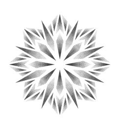 a black and white image of a snowflake