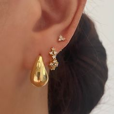 Big Gold Earring, Gold Classy Earrings, Formal Gold Earrings, Big Chunky Earrings, Gold Earrings Chunky, Thick Gold Earrings, Formal Gold Jewelry, Gold Chunky Jewelry, Gold Prom Earrings