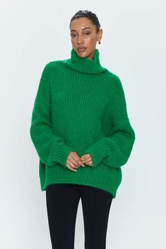 Ashley Turtleneck Sweater - Fern – Pistola Denim Mom Fall, Womens Turtleneck, Sweater Sale, Fitted Sweater, The Girl Who, Fold Over, Turtleneck Sweater, Fern, Cold Weather