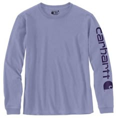 Carhartt Women's Workwear Long-Sleeve Logo T-shirt Womens Carhartt, Carhartt Long Sleeve, Carhartt Logo, Carhartt Hoodie, Carhartt Shirts, Soft Lavender, Carhartt Womens, Carhartt Workwear, Carhartt Women