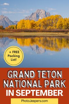 Here’s our travel guide for visiting Grand Teton National Park in September. We share everything you need to know about about a September trip to Grand Teton: what services are available, what the weather will be like, and what activities you can do! This Grand Teton National Park guide will help you plan your September vacation to one of the most beautiful and awe-inspiring locations in America in fall! Old Faithful, Alpine Lake, Travel Writer, Travel Information, Months In A Year, Wyoming, National Park