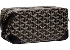 Goyard Boeing 25 Toilet Bag Black in Goyardine Canvas with Silver-tone - US Designer Rectangular Cosmetic Bag For Travel, High-end Black Pouch Bag, Designer Rectangular Cosmetic Bag For Daily Use, Rectangular Brown Box Bag In Coated Canvas, High-end Black Rectangular Bags, Business Coated Canvas Rectangular Bag, Rectangular Coated Canvas Business Bag, Designer Black Shoulder Bag Pouch, High-end Rectangular Coated Canvas Bag