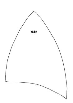 an ear is shown in the shape of a triangle with the word ear on it