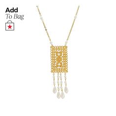 in stock Rectangular Jewelry With Adjustable Chain For Party, Elegant Rectangular Metal Necklaces, Elegant Rectangular Metal Necklace, Gold Necklace With Rectangular Pendant For Party, Rectangle Necklace, Pearl Set, Necklace Online, Pearl Drop, Gold Tones