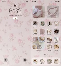 an iphone screen with pictures of wedding accessories and shoes on it, as well as the date