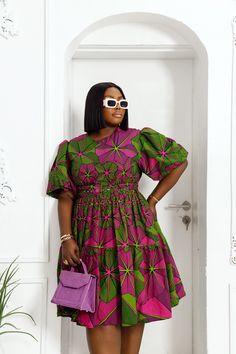 Long Sleeve Ankara Dress, Wears For Ladies, Ankara Short Gown Dresses, Office Wears, Fancy Short Dresses, Ankara Short Gown Styles, Kente Dress, Long African Dresses, African Print Dress Ankara