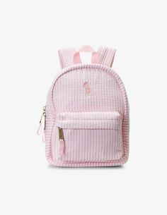 Brand: Polo Ralph Lauren Composizione: 100% poliestere Pattern: Righe Codice articolo: 7AR068 Codice colore: W2Q Pink Bookbag, Preppy School Supplies, School Bag Essentials, Aesthetic Bags, Backpacks For School, Back To School Backpacks, Kids Backpack, Colour Code