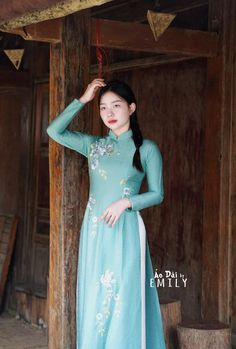 🌻Material: Lụa vân gỗ 🌻Stretchy level: 2/10 🌻 The measurement of this ao dai (long dress) is in Vietnamese size (American size tends to be bigger for the same size). Please LOOK AT THE SIZE CHART CAREFULLY BEFORE ORDERING. There might have some chalk writings on the fabric due to making process. These marks can be washed away easily. 🌻🌻No returns or exchanges Buyer can contact seller about any issues with an order. 🌸 Follow us Facebook/aodaiemily www.aodaiemily.com 💜 Thank you very much💜 Spring Dress With Traditional Patterns And Long Sleeves, Fitted Dresses With Traditional Patterns For Spring, Spring Dresses With Traditional Patterns, Embroidered Traditional Ao Dai For Ceremonies, Spring Long Sleeve Dress With Traditional Patterns, Traditional Long Ao Dai For Ceremonies, Traditional Ao Dai For Ceremonies, Traditional Ao Dai With Intricate Embroidery For Festive Occasions, Traditional Fitted Ao Dai For Spring