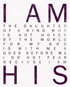 the word i am his is displayed on an instagramtion page for people to use