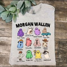 Cute Design ! Custom Made And Will Ship Within A Few Days! On Gildan Unisex Short Sleeve Check Out My Page For More Designs Scary Halloween Shirts, Thanksgiving Shirt Designs, Morgan Wallen Halloween Costume, Morgan Wallen Stuff, Morgan Wallen T Shirt, Morgan Wallen Shirts, Morgan Wallen Sweatshirt, Wallen Shirt, Christmas Lists