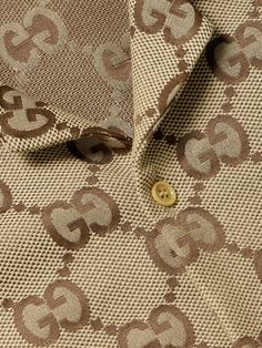 Undeniably Gucci, this shirt is jacquard-woven with a 'Maxi' version of the house's iconic 'GG' monogram. It's cut from a cotton-blend for a regular fit and has a camp collar. Break up the pattern by layering a simple white tee underneath. Shop Gucci, Gucci Collection, Gucci Logo, Gucci Monogram, Floral Print Shirt, Simple White, Jacquard Weave, White Tee, Mr Porter