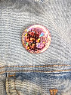 1.25" Holographic Pink Disco Ball Button Pin Badge, Small Disco Ball Pin gift Small Disco Ball, Pink Disco Ball, Badges Diy, Pink Disco, Disco Theme, Buttons For Sale, Business Colors, Gifts Sign, Bubble Mailer