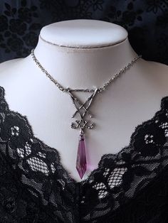 The price is for a necklace only, others are not included. Garment Size SizeFree SizeFull Length53 Gothic Metal Necklaces With Jewels, Gothic Dangle Necklaces For Jewelry Making, Gothic Pendant Necklace With Jewels, Gothic Crystal Jewelry For Gift, Gothic Silver Crystal Jewelry, Purple Metal Clavicle Chain Necklace, Metal Rhinestone Pendant Necklace With Jewels, Metal Pendant Rhinestone Necklace With Jewels, Dangle Rhinestone Necklace As Gift