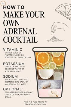 Adrenal Support, Adrenal Health, Adrenal Glands, Healthy Drinks Recipes, Adrenal Fatigue, Health Drink