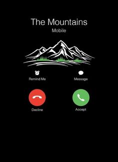 the mountains are shown with different colors and symbols on their phone's display screen