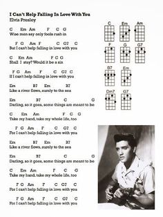 the guitar chords for elvis presley's i can't help falling in love with you