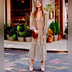 Free People Floral Smocked Shoulder Maxi Brand New Without Tags! Includes Slip Size: Large Color: Multi Fall Smocked Dress With Smocked Cuffs For Day Out, Fall Vacation Smocked Dress With Smocked Cuffs, Casual V-neck Smocked Dress For Fall, Smocked Dress With Smocked Cuffs For Fall Vacation, Fall Vacation Smocked Long Sleeve Dress, Casual Fall Vacation Smocked Dress, Fall Casual Vacation Smocked Dress, Fall Vacation Long Sleeve Smocked Dress, Casual Smocked Dress For Fall Vacation