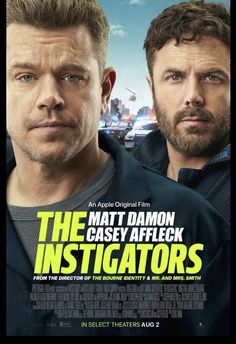 the poster for the movie instigattors with two men looking at each other