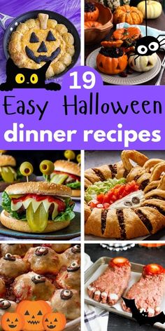 19 Halloween Dinner Party Food Ideas Halloween Dinner Recipes, Halloween Main Dish, Halloween Dinners, Halloween Dinner Ideas, Halloween Themed Snacks, Spooky Dinner, Halloween Food Dinner, Healthy Halloween Snacks, Halloween Party Dinner