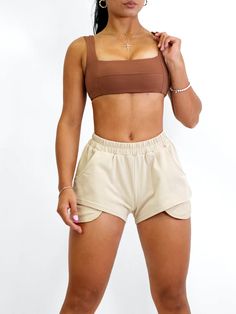 Country Girl Sports Bra (Sweet Brown) – Fitness Fashioness Beige Sports Bra Fit For Sports, Beige Athleisure Sports Bra For Workout, Sporty Beige Sports Bra For Gym, Beige Sports Bra For Gym, Beige Sporty Sports Bra For Gym, Sporty Crop Top With Built-in Padding For Training, Beige Sporty Sports Bra, Sporty Beige Sports Bra, Fitted Crop Top With Built-in Shorts For Sports