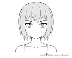 How to Draw Anime Characters Tutorial - AnimeOutline Anime Delinquent, Draw Female Body, Figure Proportions, Delinquent Girl, How To Draw Anime, Girl Face Drawing, Drawings Tutorials