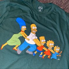 The Simpsons Original T Shirts Brand New Size Small And Medium Available Pop Culture Yellow Short Sleeve T-shirt, Yellow Pop Culture Short Sleeve T-shirt, Yellow Short Sleeve Pop Culture T-shirt, Yellow Short Sleeve T-shirt Pop Culture, Green Cotton Pop Culture T-shirt, Yellow Crew Neck T-shirt With Cartoon Print, Pop Culture Green Tops With Letter Print, Yellow Top With Funny Print For Streetwear, Yellow Cotton T-shirt With Funny Print